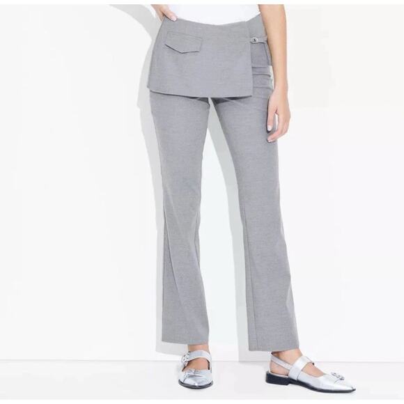 Wild Fable Women's Mid Rise Flare Skirt Trousers Light Gray Size XXL - Picture 1 of 6